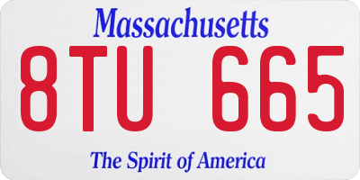 MA license plate 8TU665