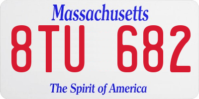 MA license plate 8TU682