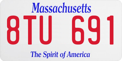 MA license plate 8TU691