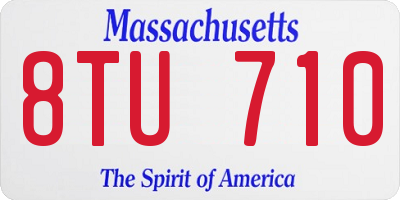 MA license plate 8TU710