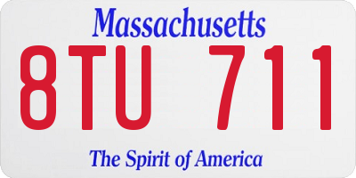 MA license plate 8TU711