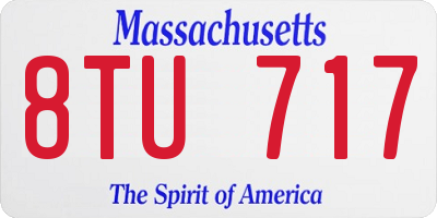 MA license plate 8TU717