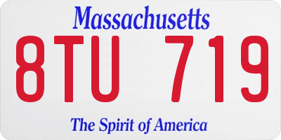 MA license plate 8TU719