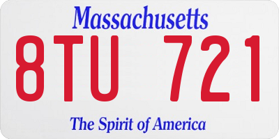 MA license plate 8TU721