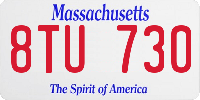 MA license plate 8TU730