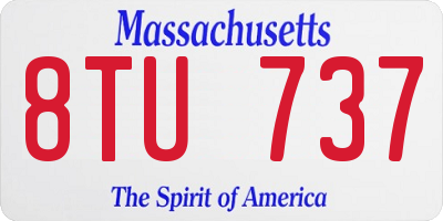MA license plate 8TU737