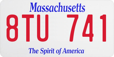 MA license plate 8TU741
