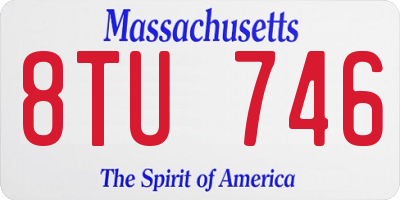 MA license plate 8TU746