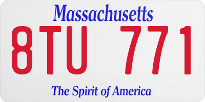 MA license plate 8TU771