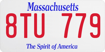 MA license plate 8TU779