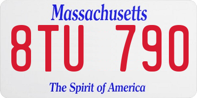 MA license plate 8TU790