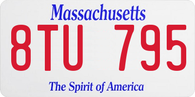 MA license plate 8TU795