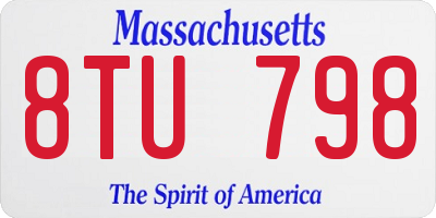 MA license plate 8TU798