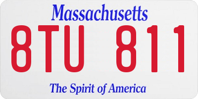 MA license plate 8TU811
