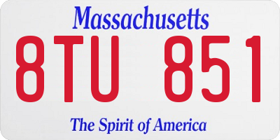 MA license plate 8TU851