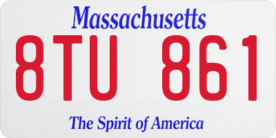 MA license plate 8TU861