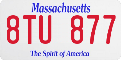 MA license plate 8TU877