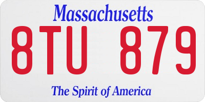MA license plate 8TU879
