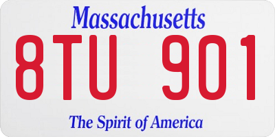 MA license plate 8TU901