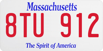 MA license plate 8TU912