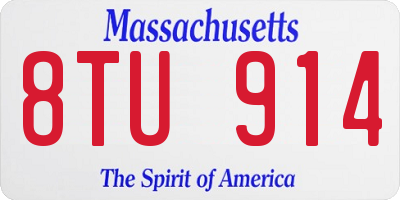 MA license plate 8TU914
