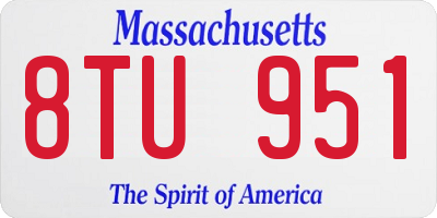 MA license plate 8TU951