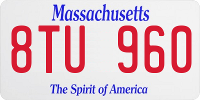 MA license plate 8TU960