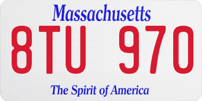 MA license plate 8TU970