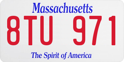 MA license plate 8TU971