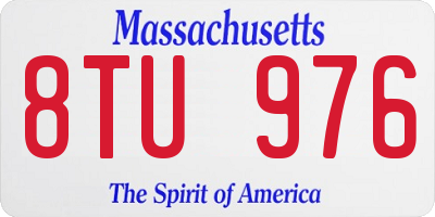 MA license plate 8TU976