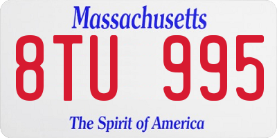 MA license plate 8TU995