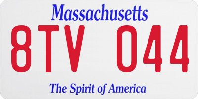 MA license plate 8TV044
