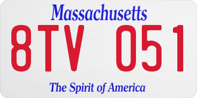 MA license plate 8TV051