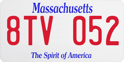 MA license plate 8TV052