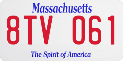 MA license plate 8TV061
