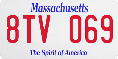 MA license plate 8TV069