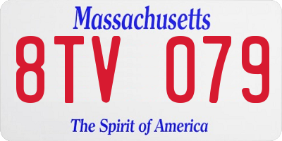 MA license plate 8TV079
