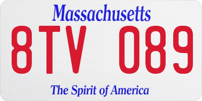 MA license plate 8TV089