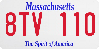 MA license plate 8TV110