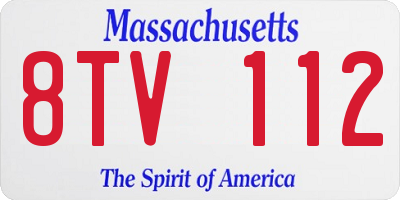 MA license plate 8TV112