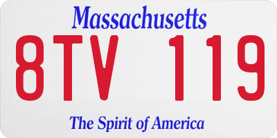 MA license plate 8TV119