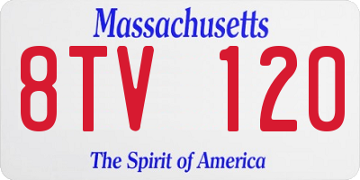 MA license plate 8TV120