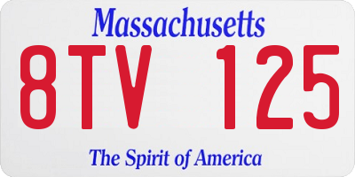 MA license plate 8TV125