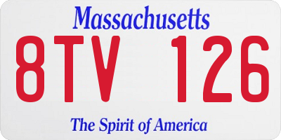 MA license plate 8TV126