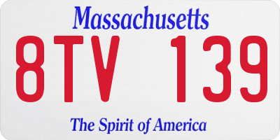 MA license plate 8TV139