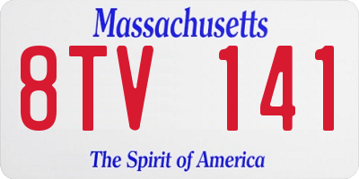 MA license plate 8TV141