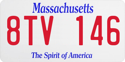 MA license plate 8TV146