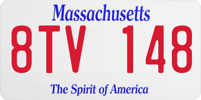 MA license plate 8TV148