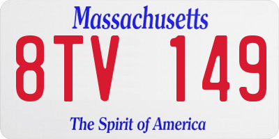 MA license plate 8TV149