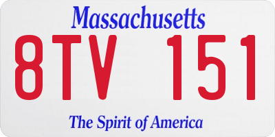 MA license plate 8TV151